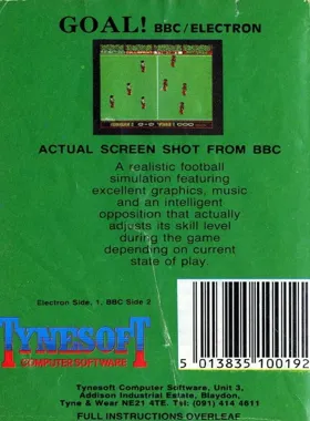 Goal! (1986)(Tynesoft)[GOAL] box cover back